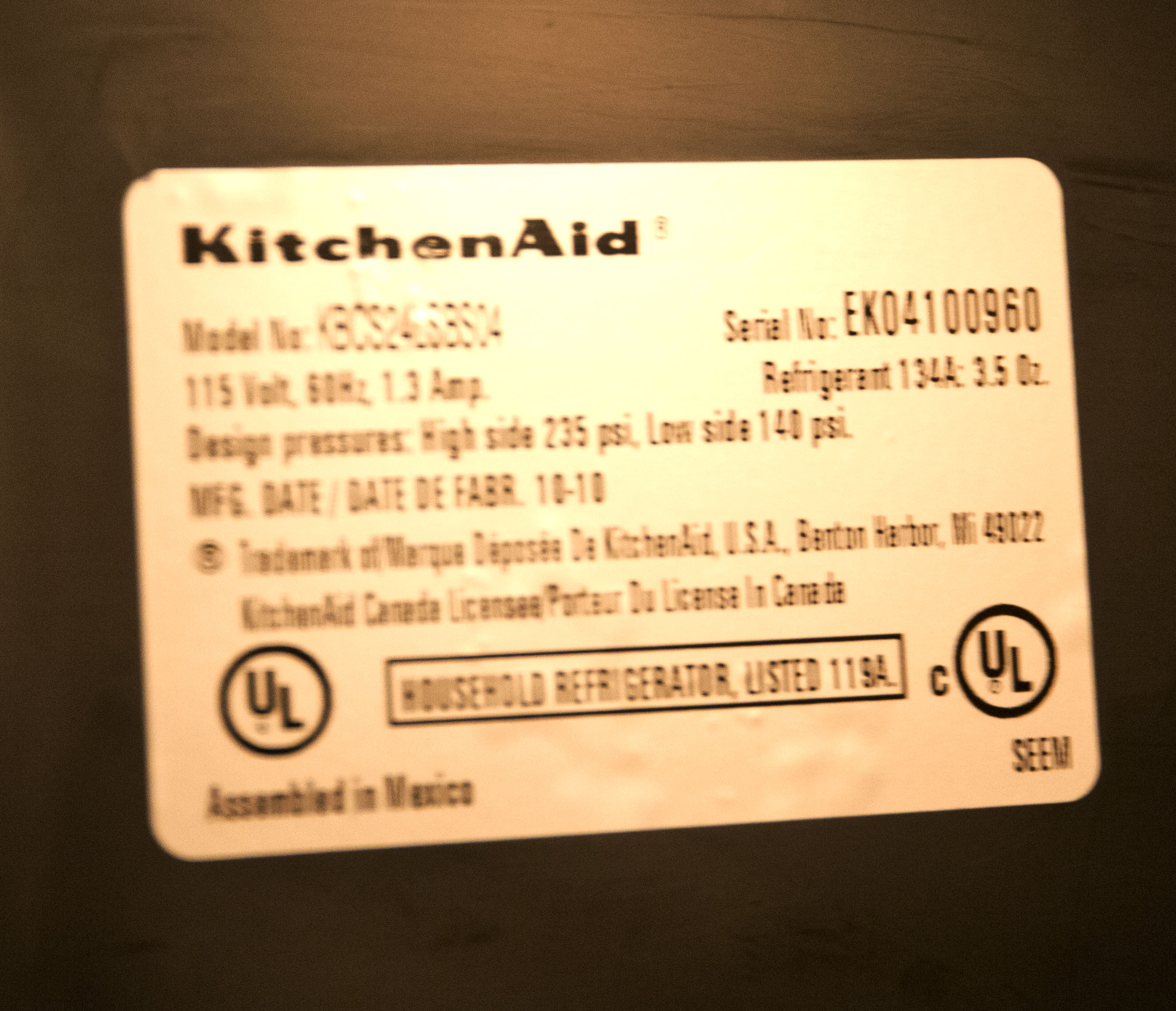 KitchenAid 24" Stainless Steel Refrigerated Wine Cellar