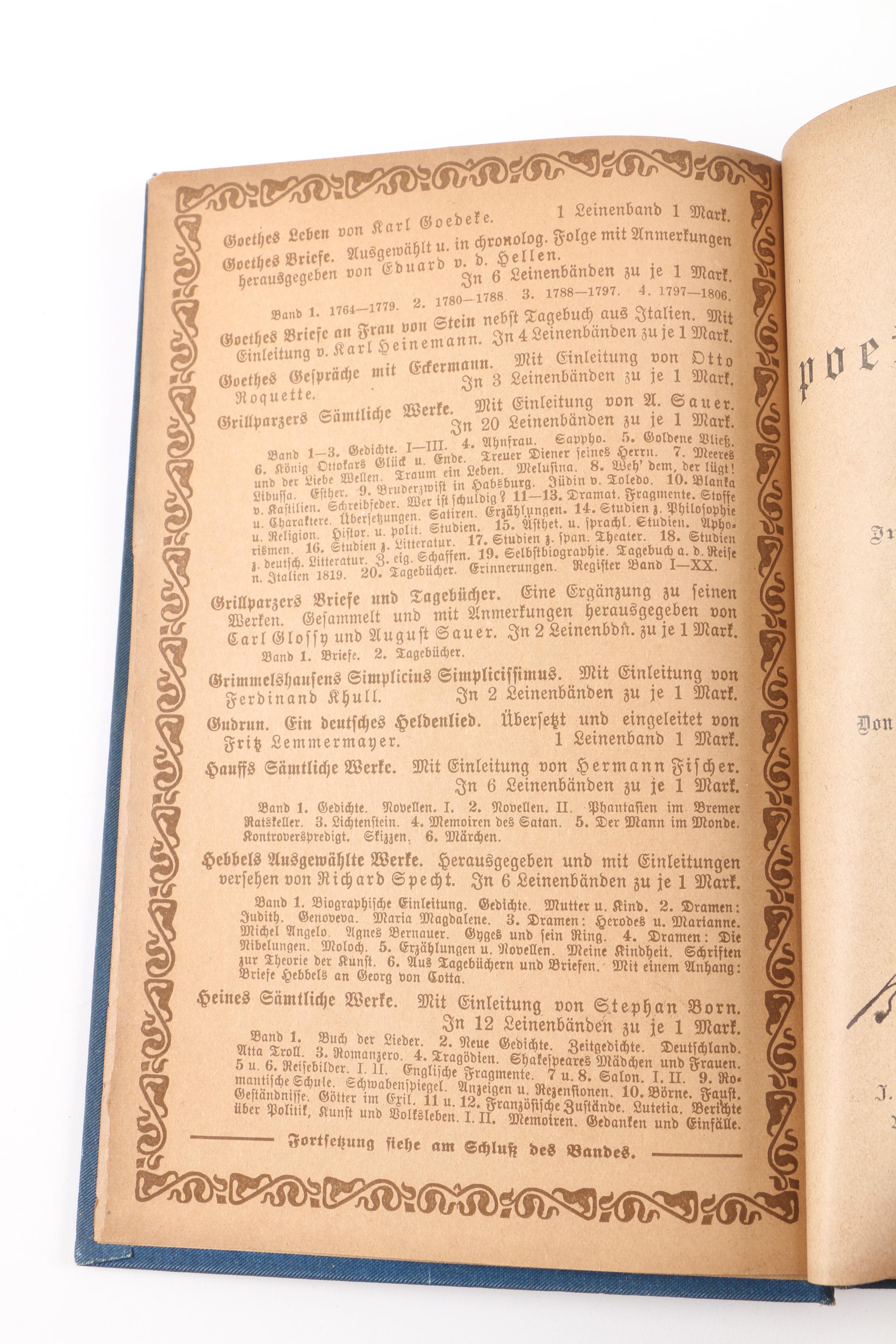 Antique Set of The Works of Lord Byron in German