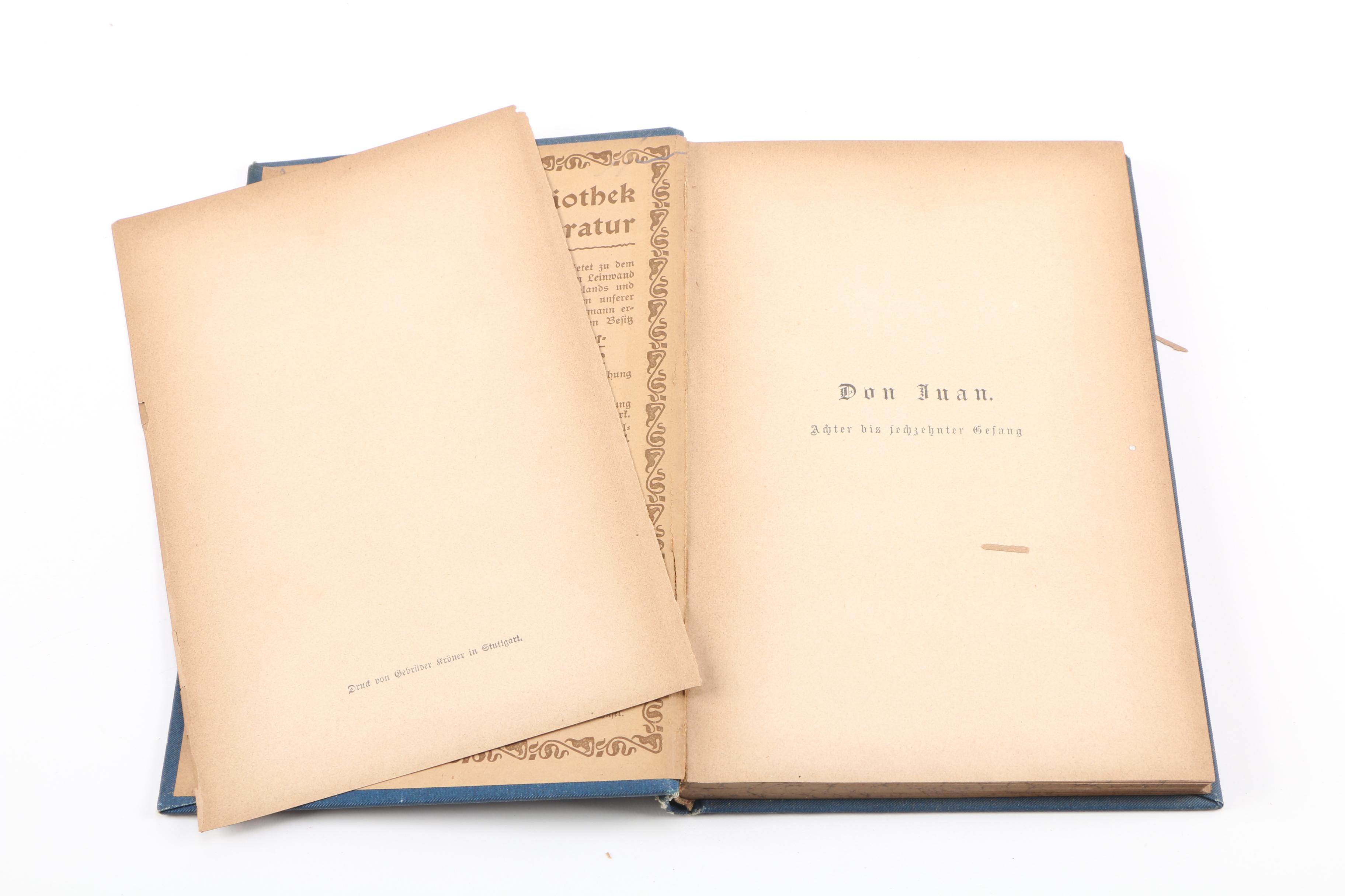 Antique Set of The Works of Lord Byron in German