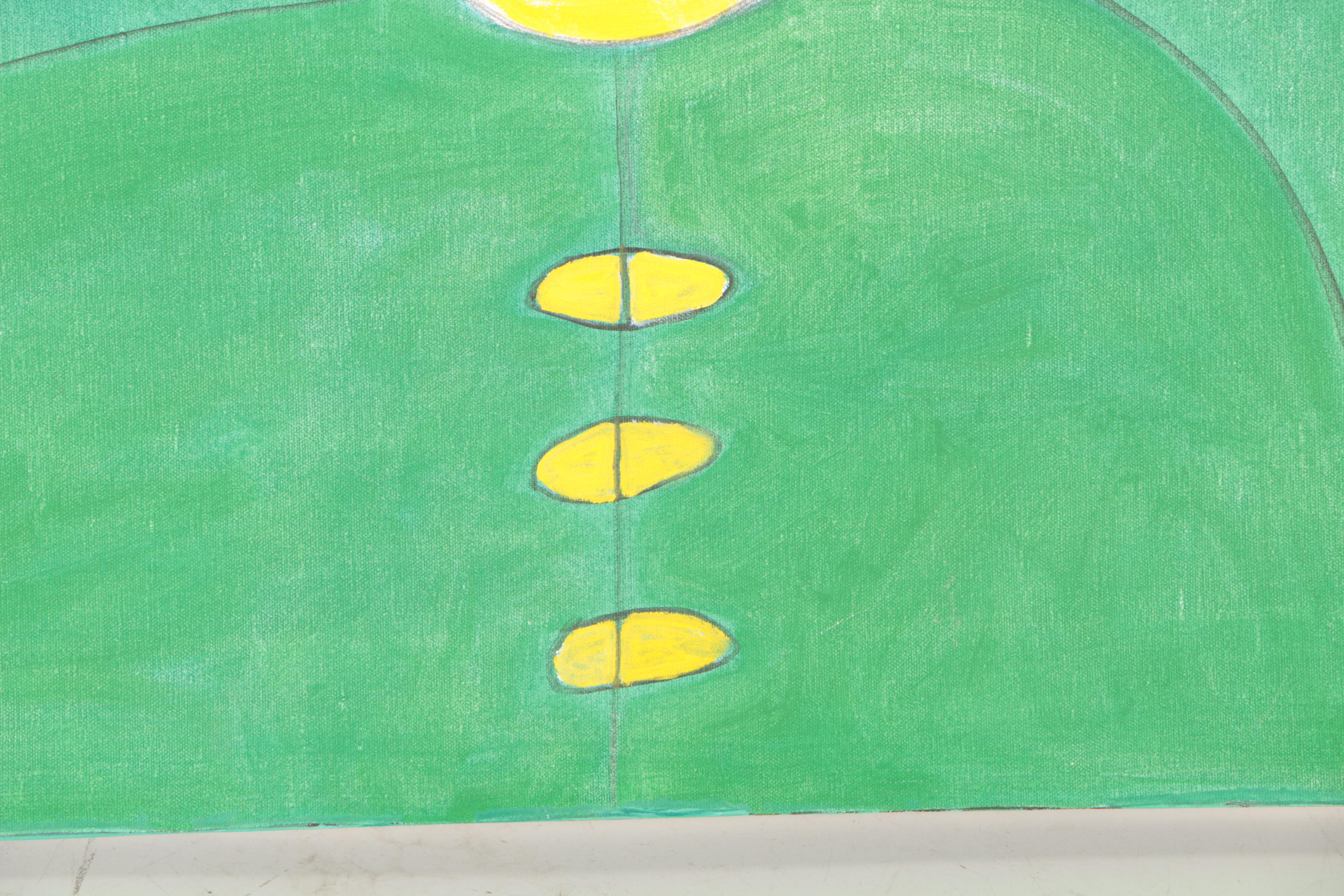 Joan Abelove Acrylic Painting on Canvas "Blinking Light"