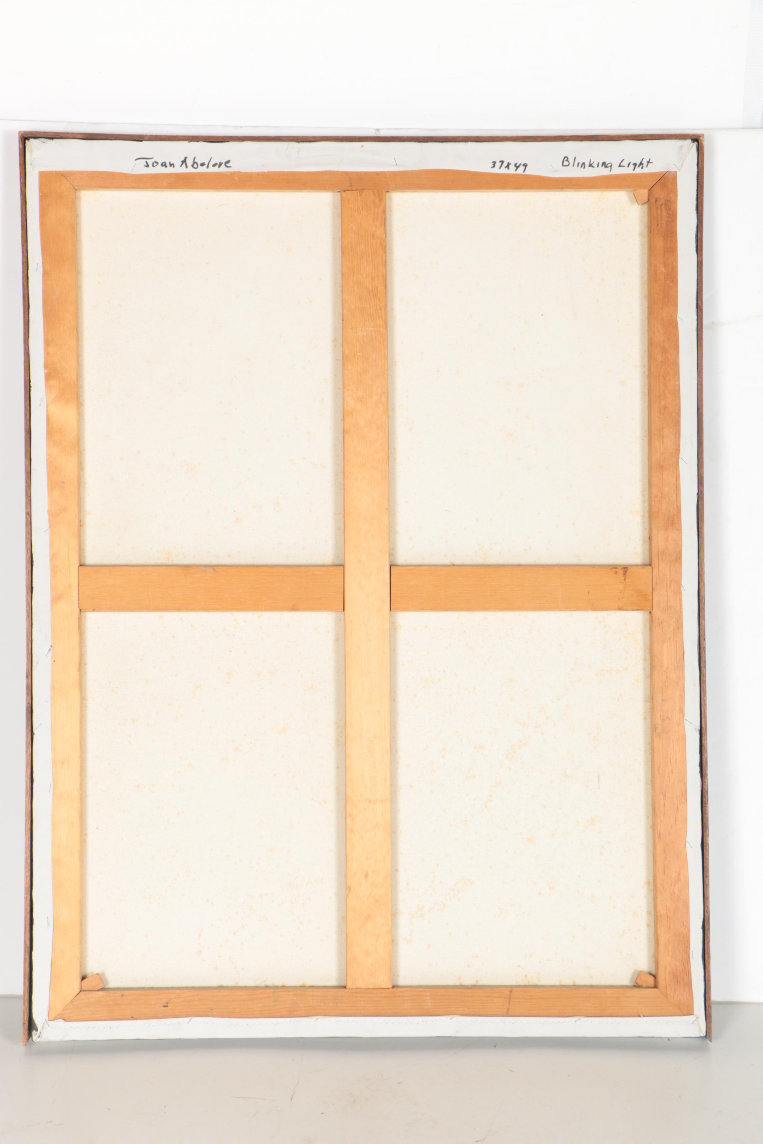 Joan Abelove Acrylic Painting on Canvas "Blinking Light"