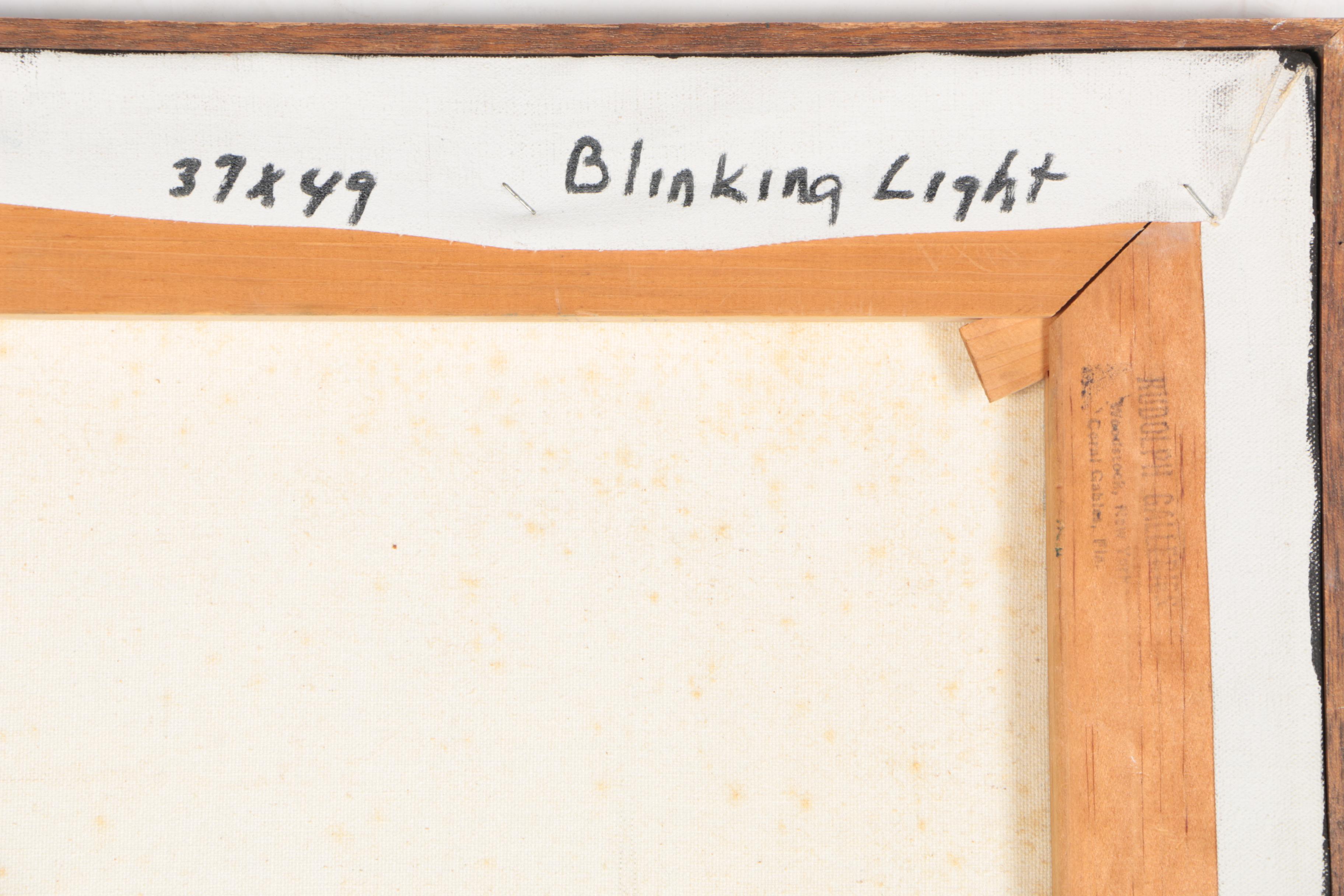 Joan Abelove Acrylic Painting on Canvas "Blinking Light"