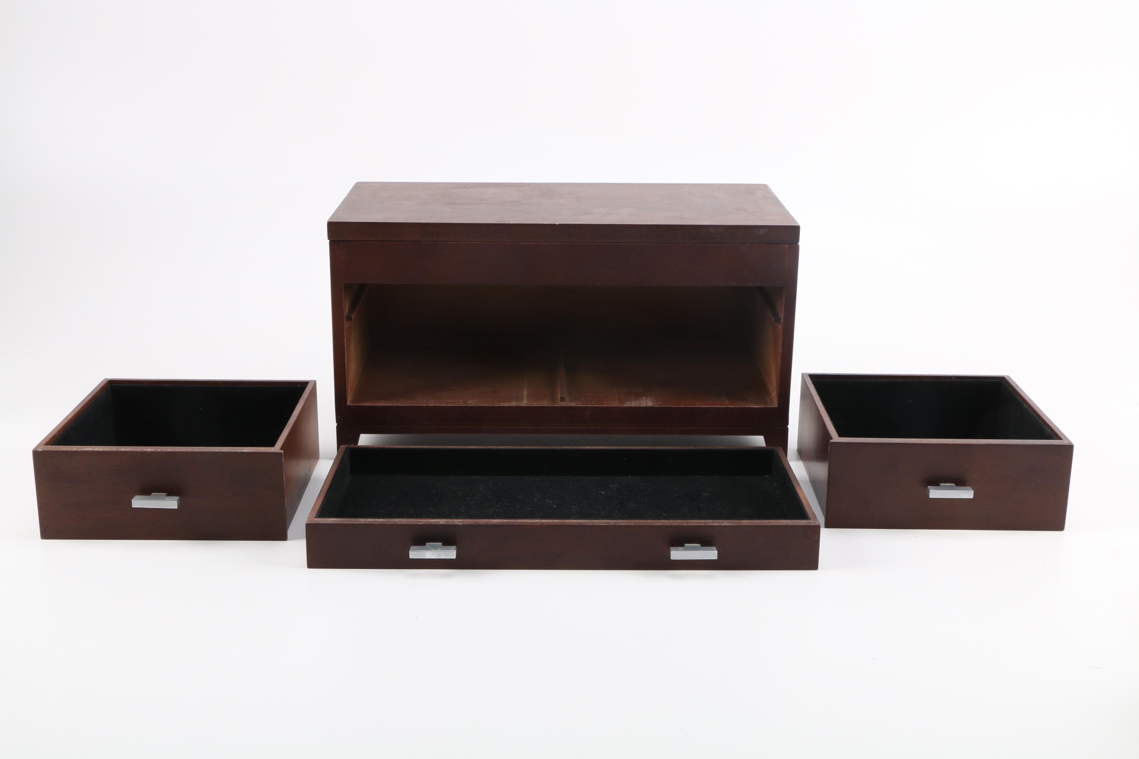 Velvet Lined Wooden Jewelry Box