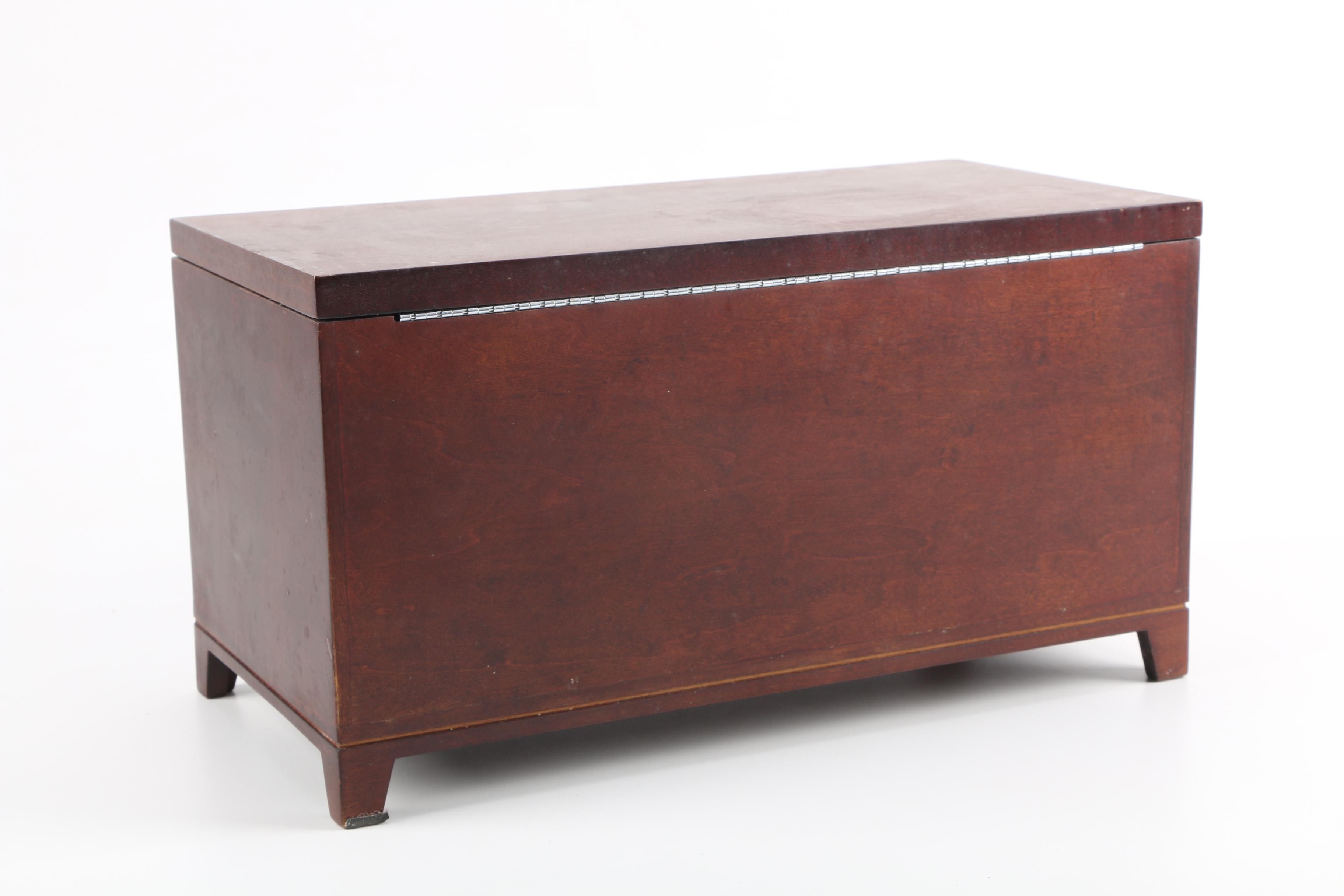 Velvet Lined Wooden Jewelry Box