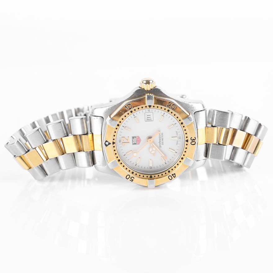 Tag Heuer Gold Plated and Stainless Steel Wristwatch