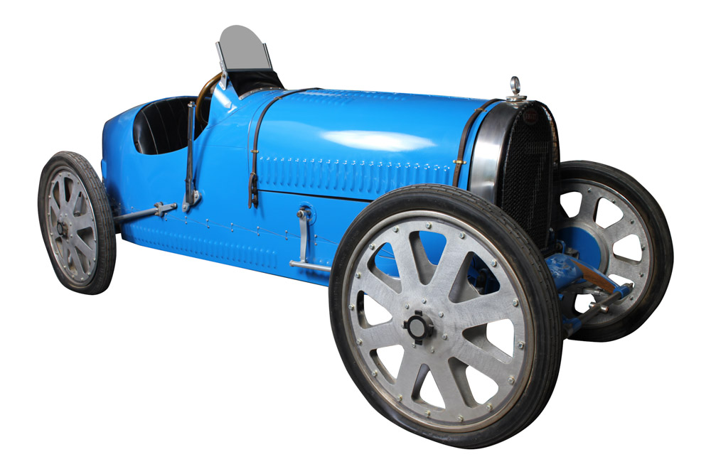 Blue Bugatti T-35 Cyclekart