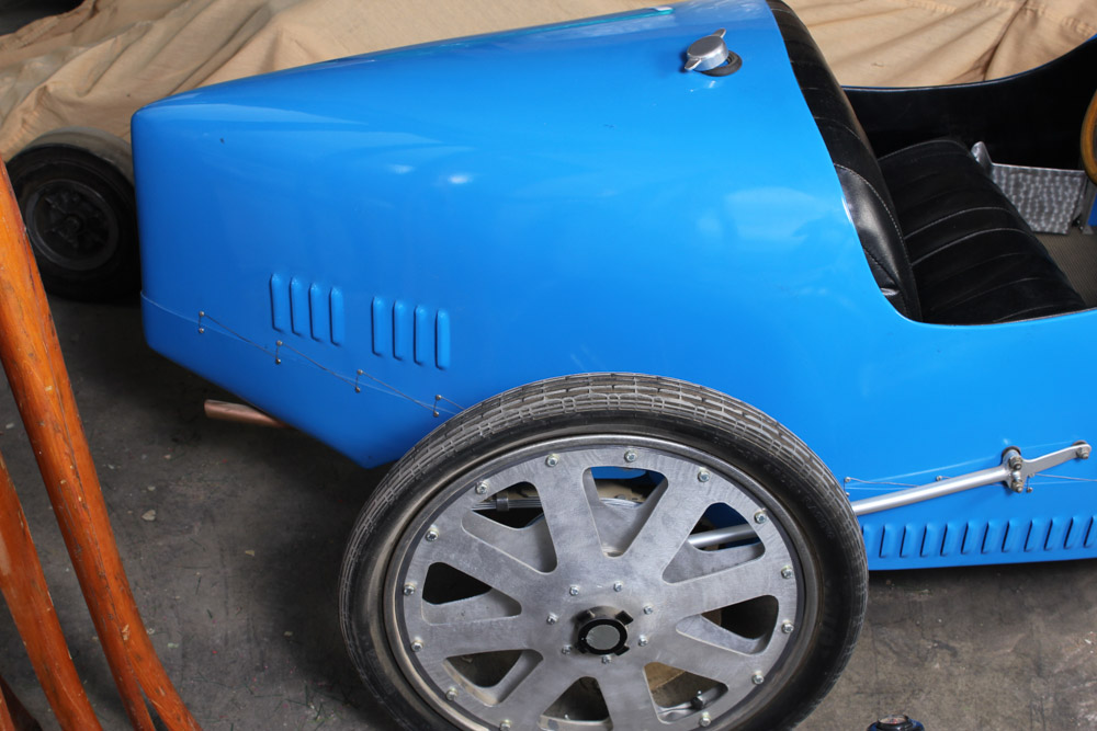 Blue Bugatti T-35 Cyclekart