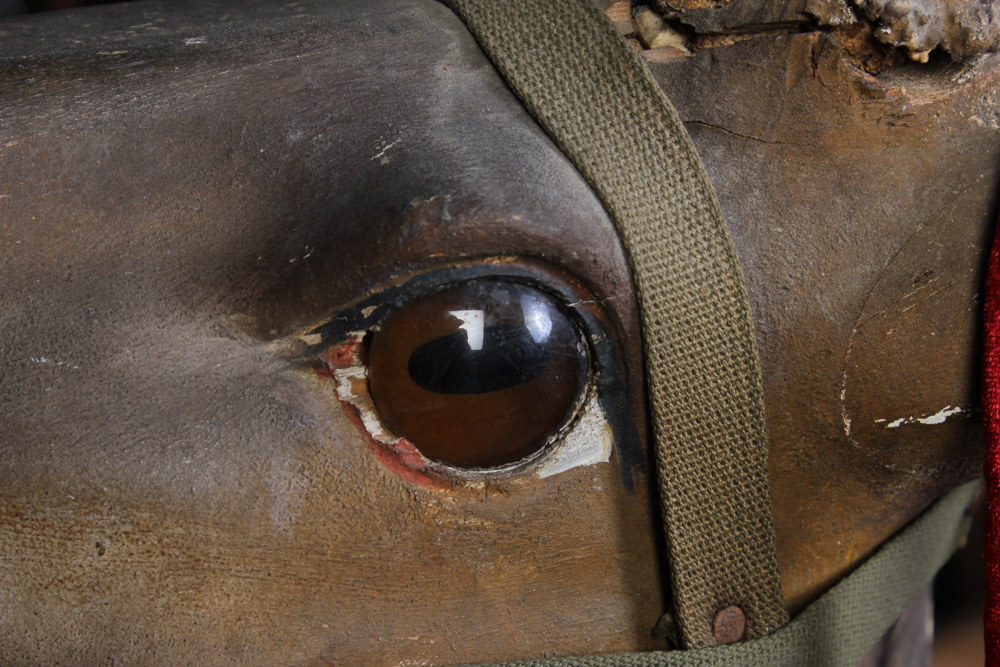 Gustav Dentzel Hand-Carved Reindeer Sculpture