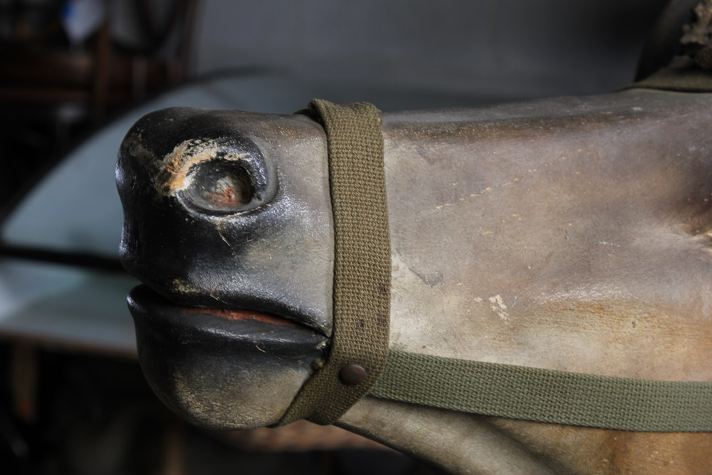 Gustav Dentzel Hand-Carved Reindeer Sculpture