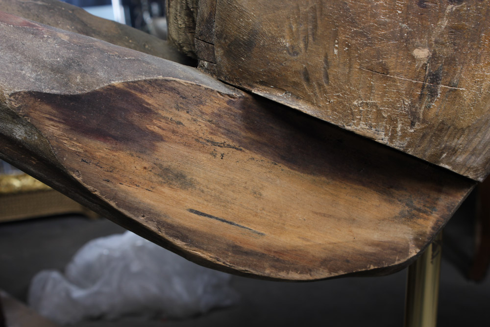 Gustav Dentzel Hand-Carved Reindeer Sculpture