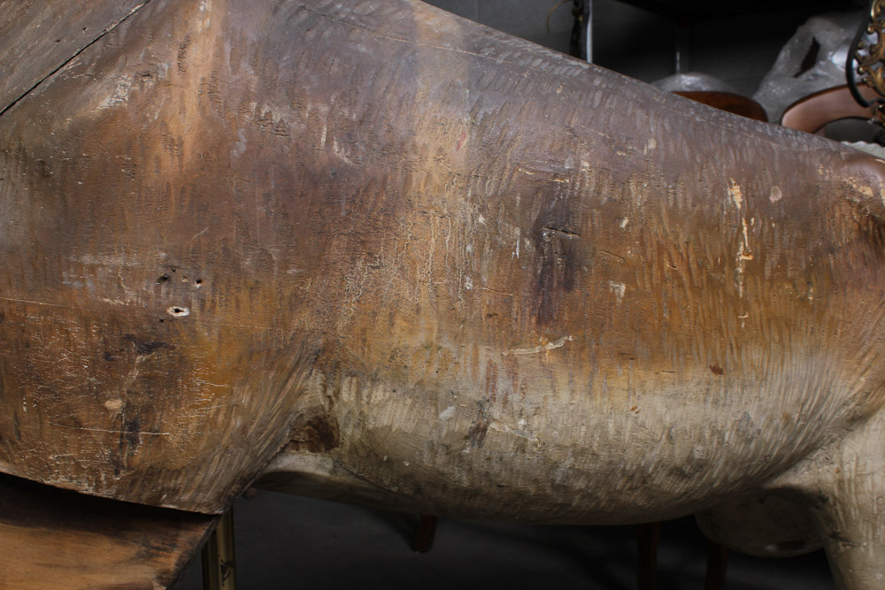 Gustav Dentzel Hand-Carved Reindeer Sculpture