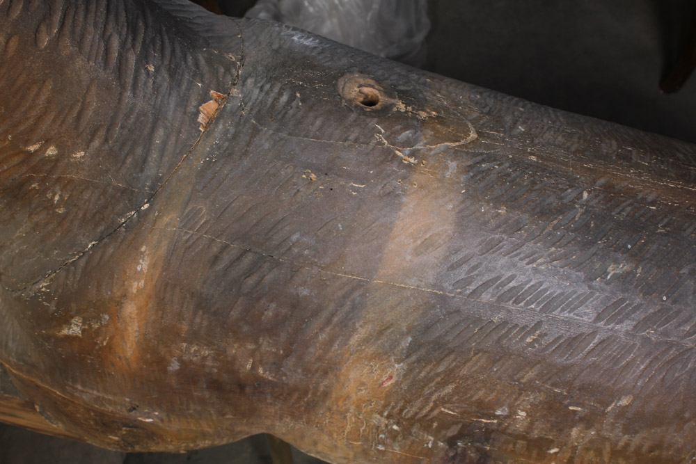 Gustav Dentzel Hand-Carved Reindeer Sculpture