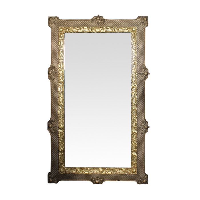 Ornate Gold Tone Wood Framed Mirror