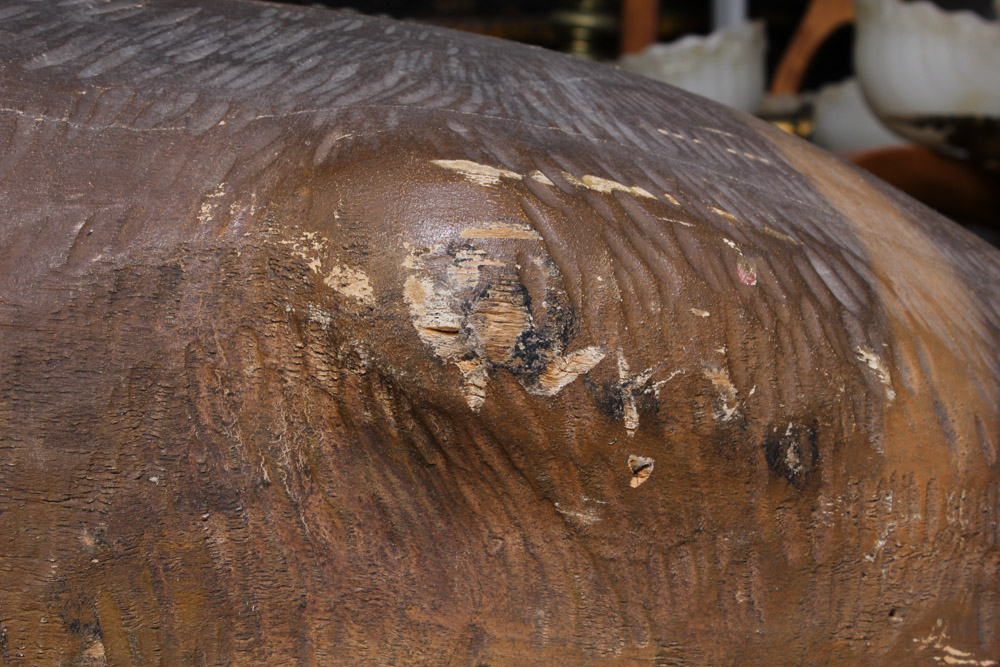 Gustav Dentzel Hand-Carved Reindeer Sculpture