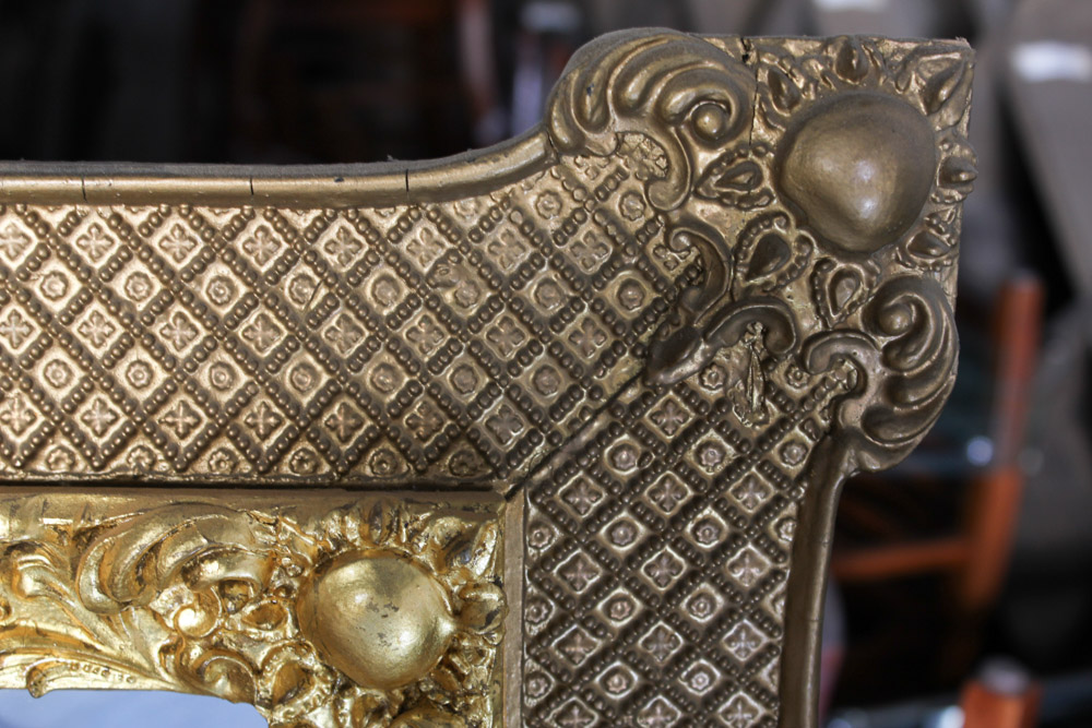 Ornate Gold Tone Wood Framed Mirror