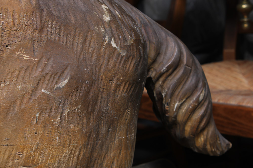 Gustav Dentzel Hand-Carved Reindeer Sculpture