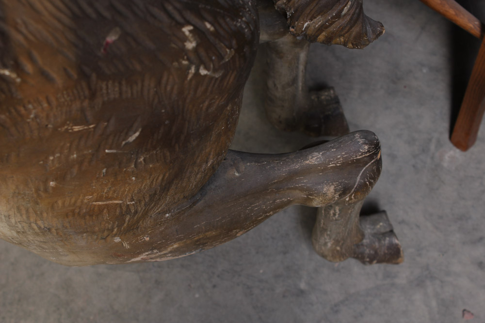 Gustav Dentzel Hand-Carved Reindeer Sculpture