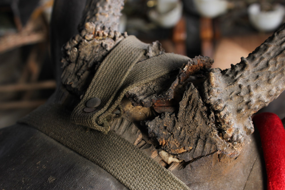 Gustav Dentzel Hand-Carved Reindeer Sculpture