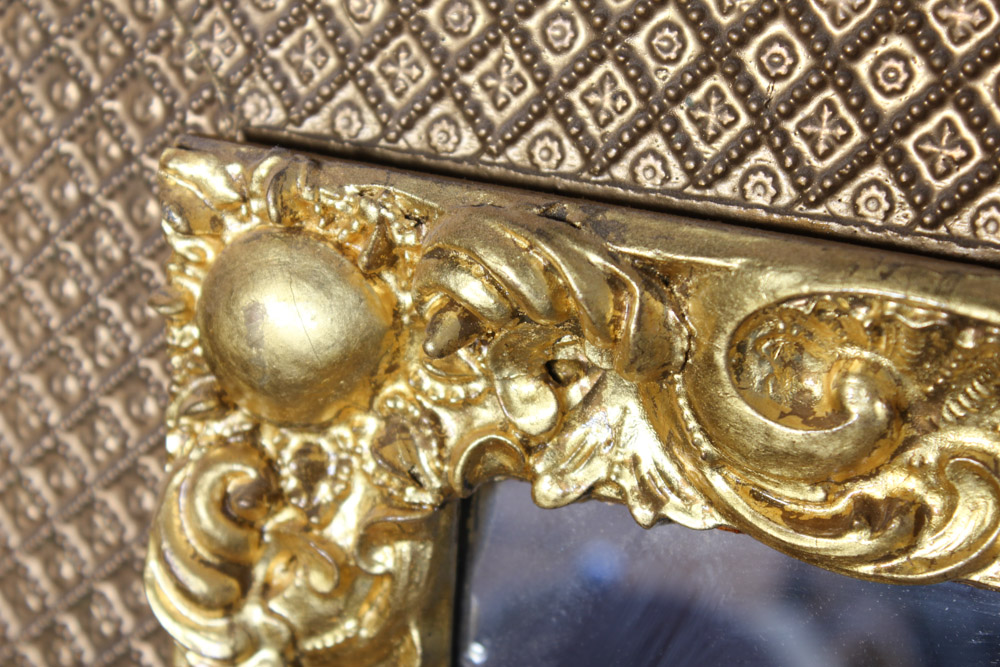 Ornate Gold Tone Wood Framed Mirror