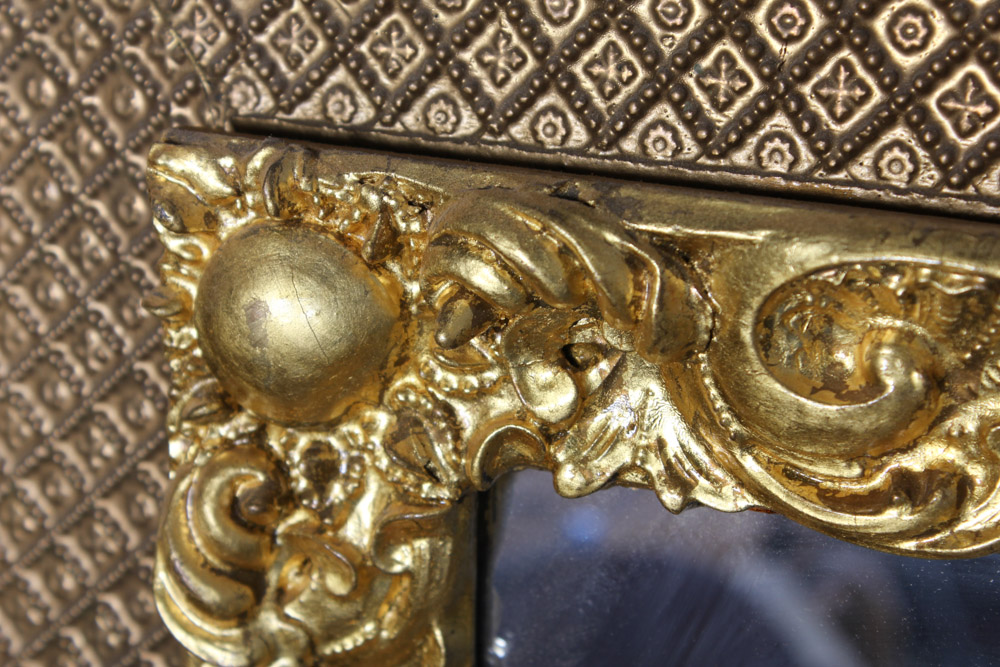 Ornate Gold Tone Wood Framed Mirror