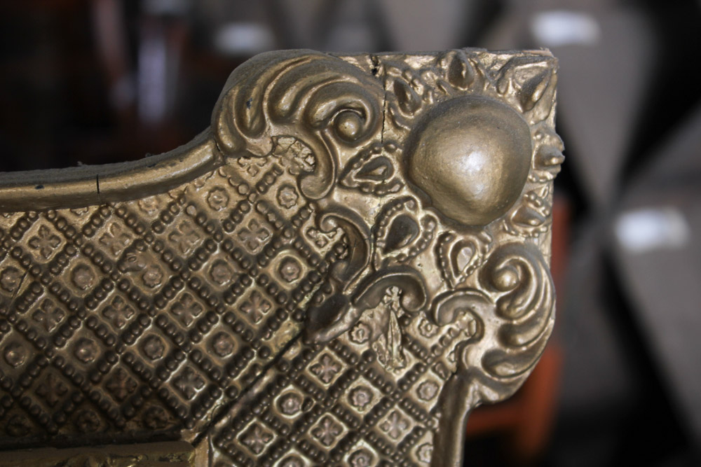 Ornate Gold Tone Wood Framed Mirror