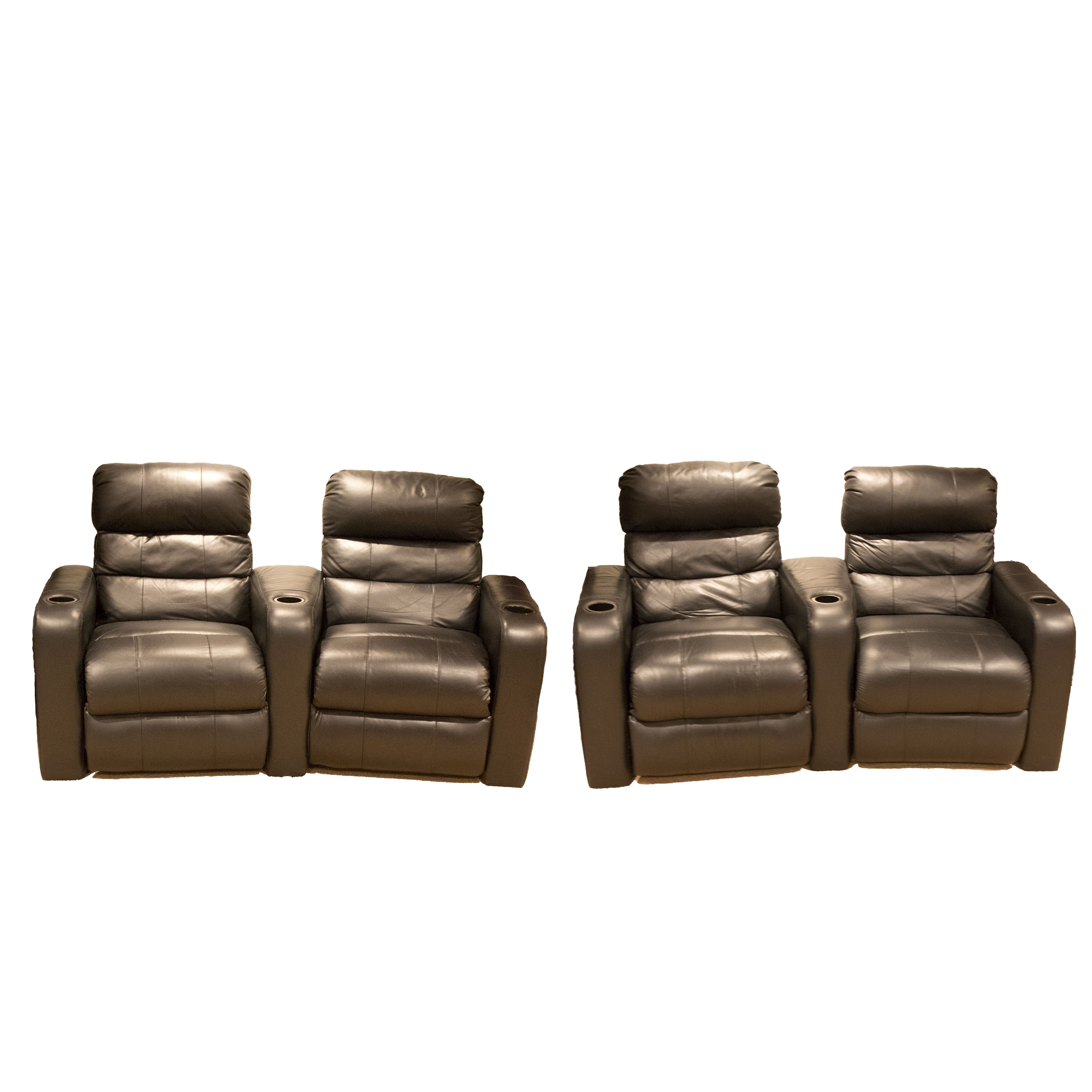Reclining Leather Movie Theater Seats by Berkline