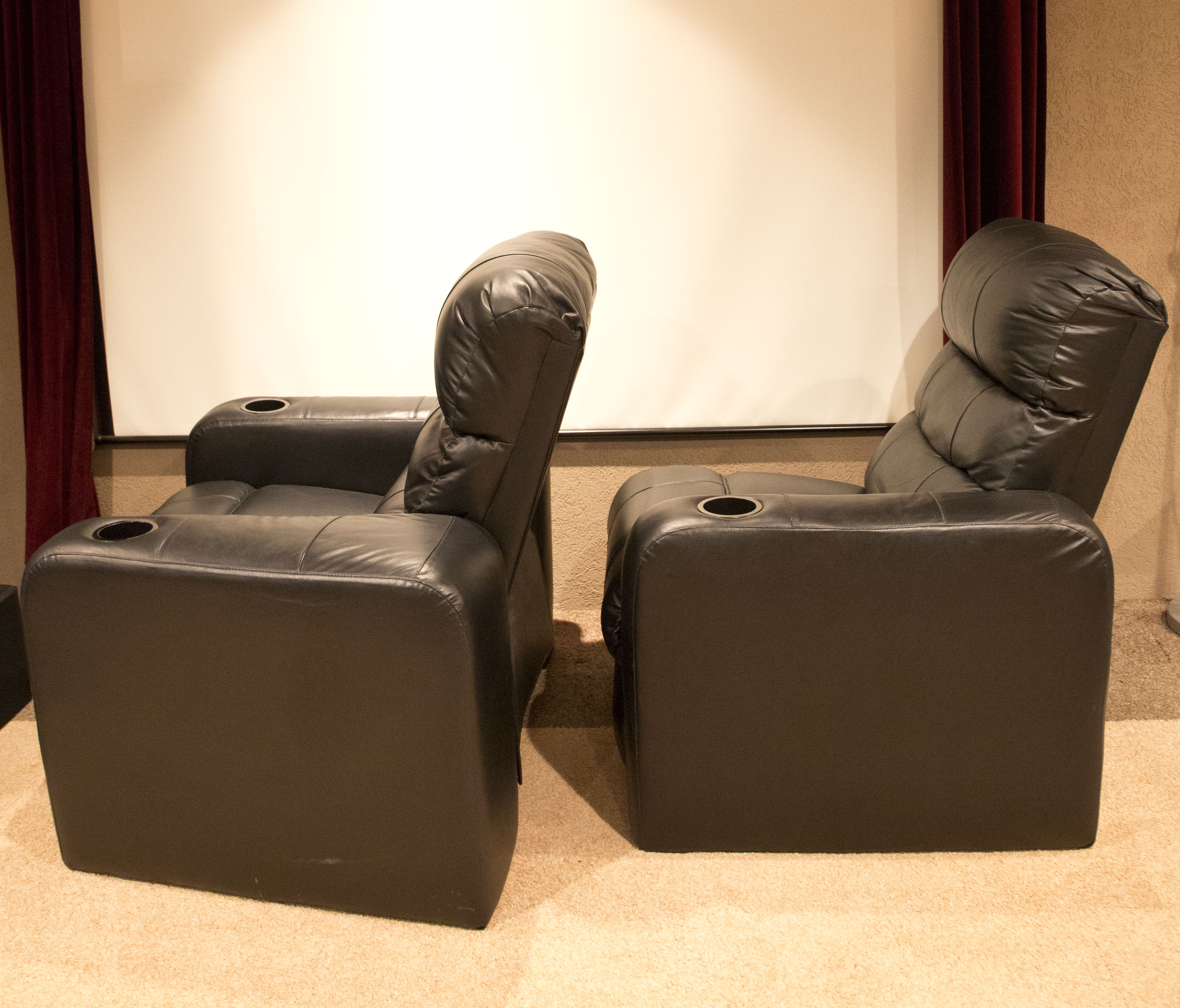 Reclining Leather Movie Theater Seats by Berkline