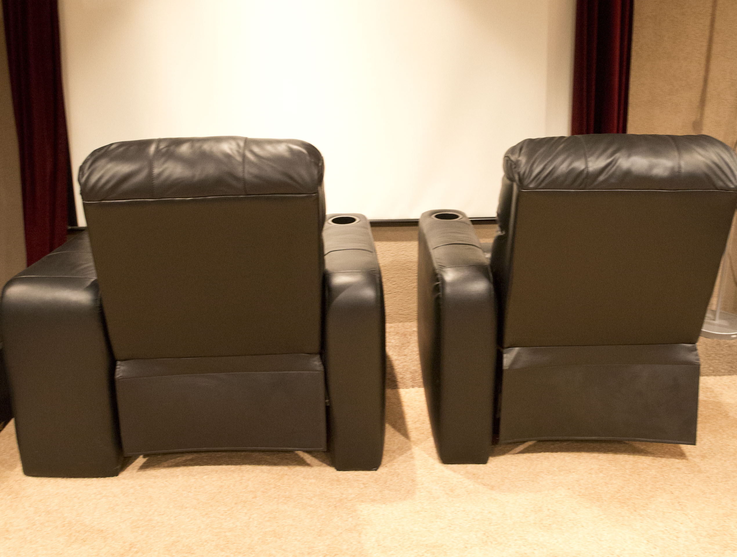 Reclining Leather Movie Theater Seats by Berkline