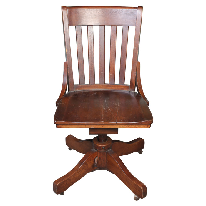 Antique Wooden Desk Chair