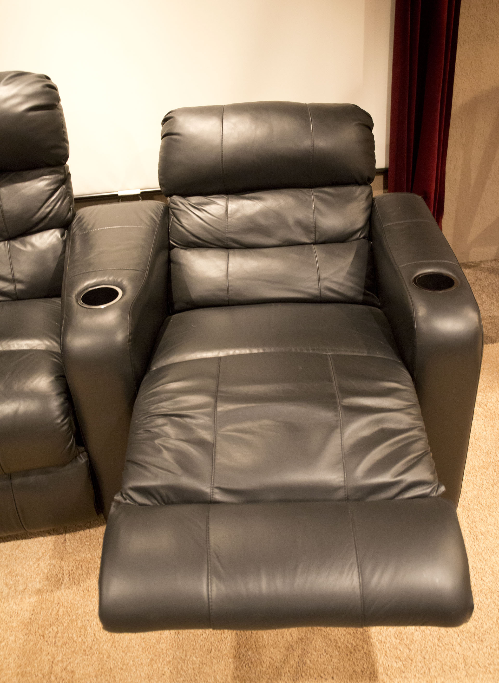 Reclining Leather Movie Theater Seats by Berkline