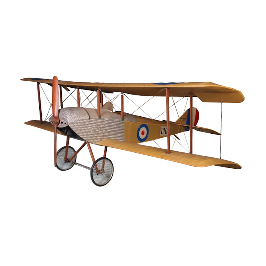Model of a WWI Era British Sopwith Tabloid (N1205) Plane