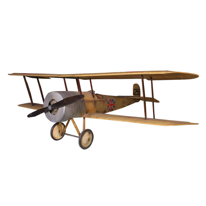 Model of a British Sopwith Tabloid WWI Era Plane