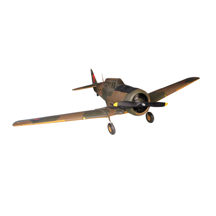 Model of a British Harvard (AT-6) WWII Era Plane