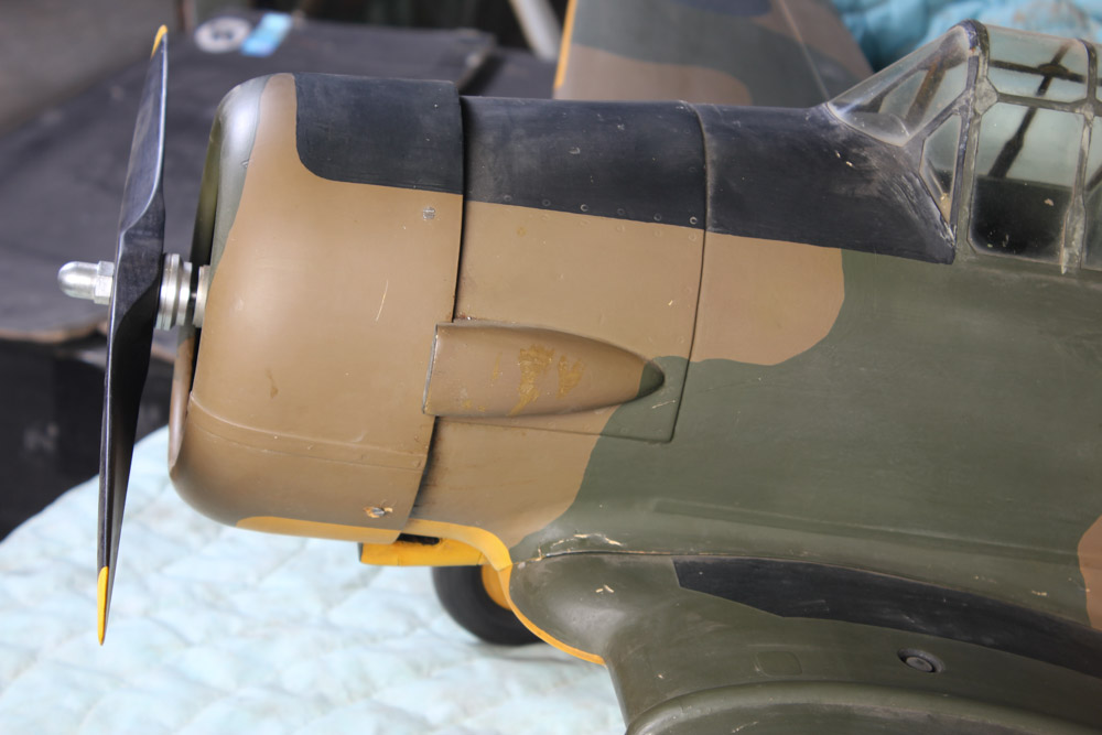 Model of a British Harvard (AT-6) WWII Era Plane