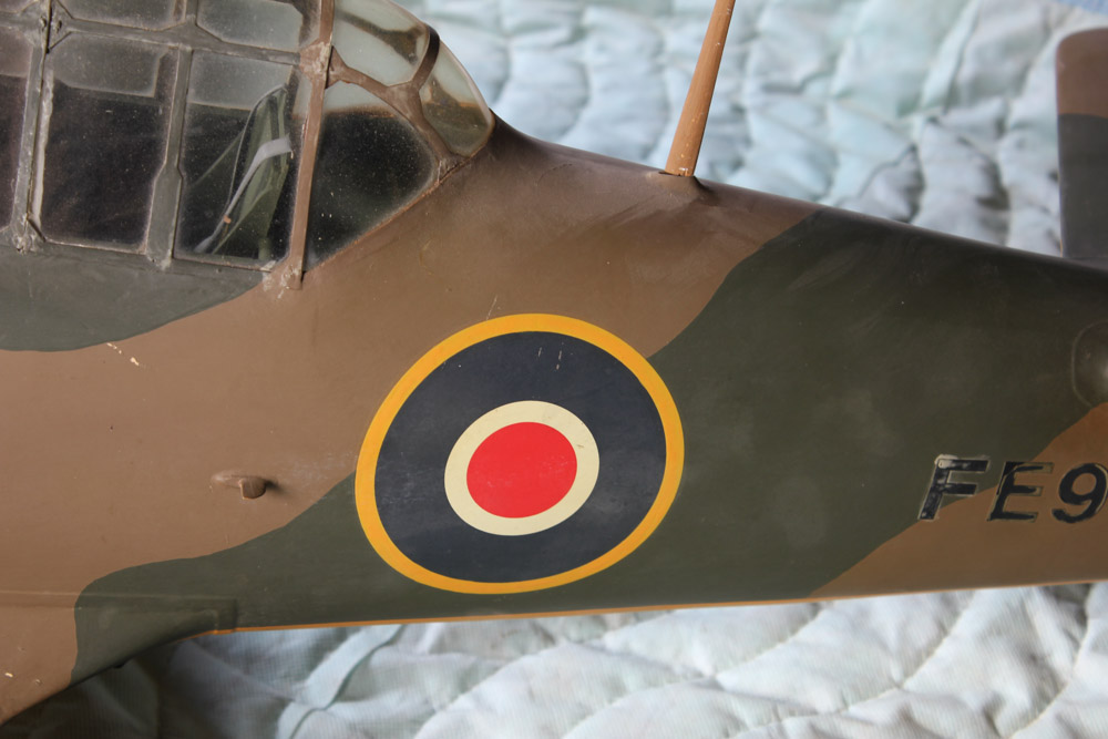 Model of a British Harvard (AT-6) WWII Era Plane