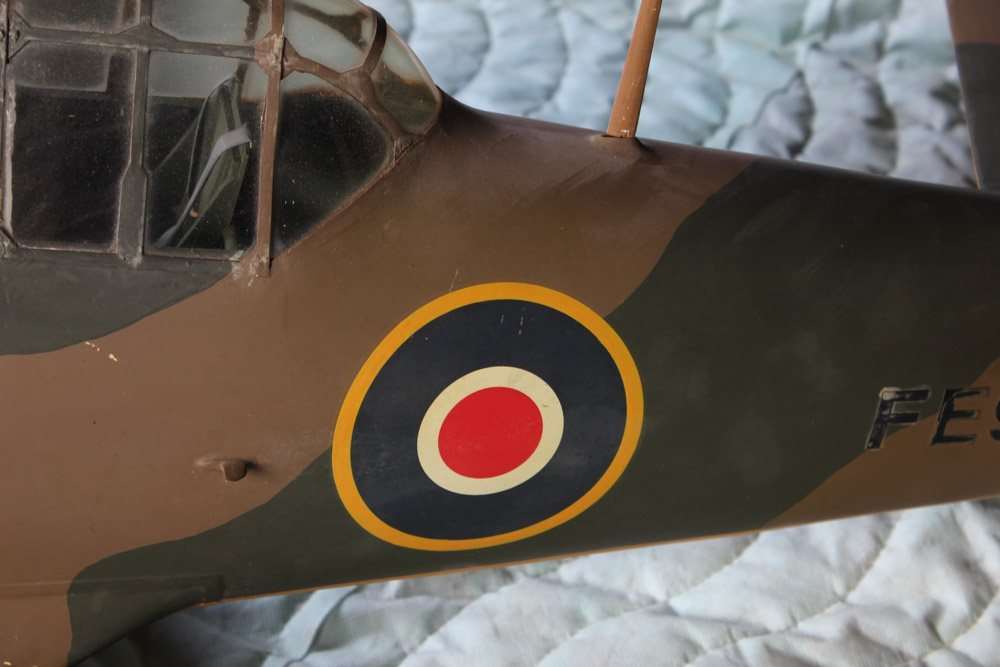 Model of a British Harvard (AT-6) WWII Era Plane