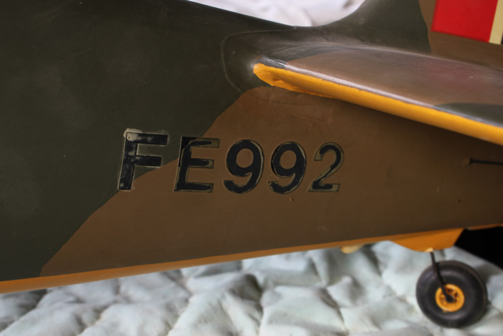 Model of a British Harvard (AT-6) WWII Era Plane