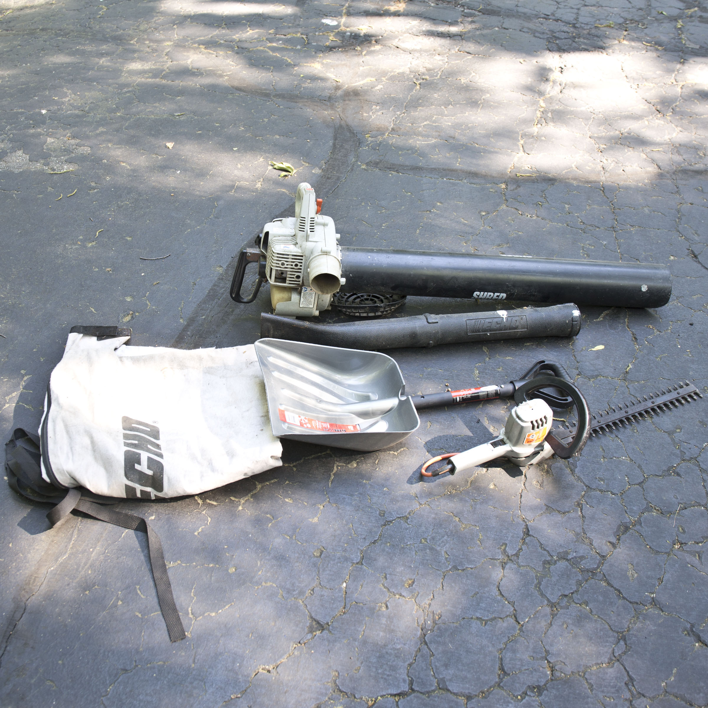 Echo Blower/Vac and Black & Decker Hedge Trimmer