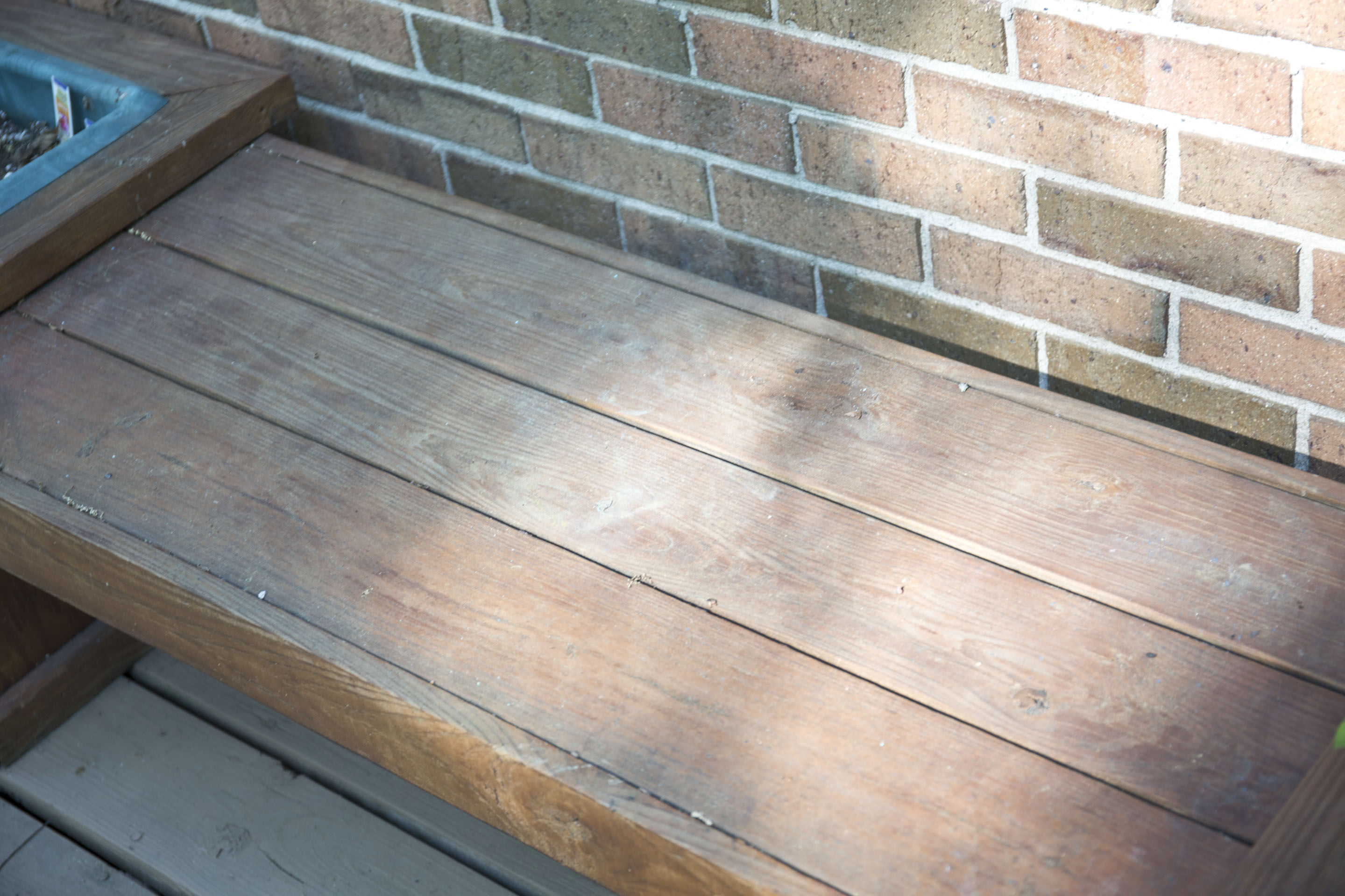 Wooden Outdoor Planter Bench