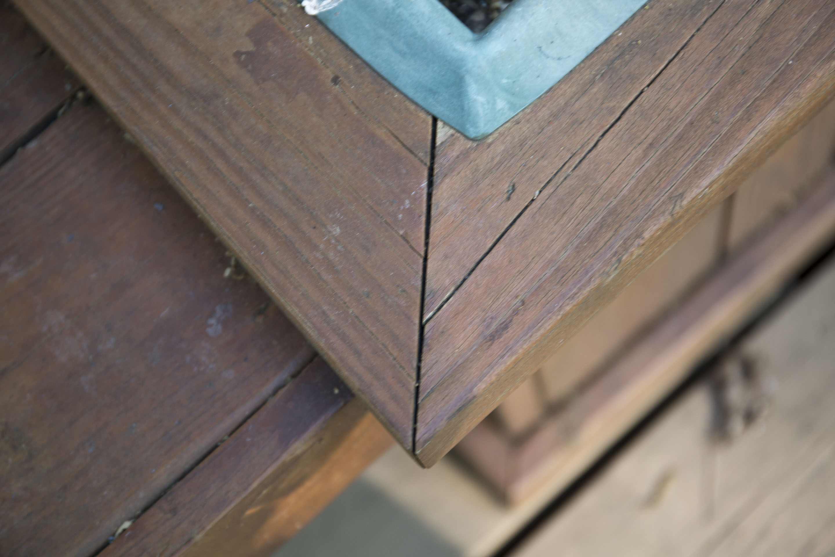 Wooden Outdoor Planter Bench