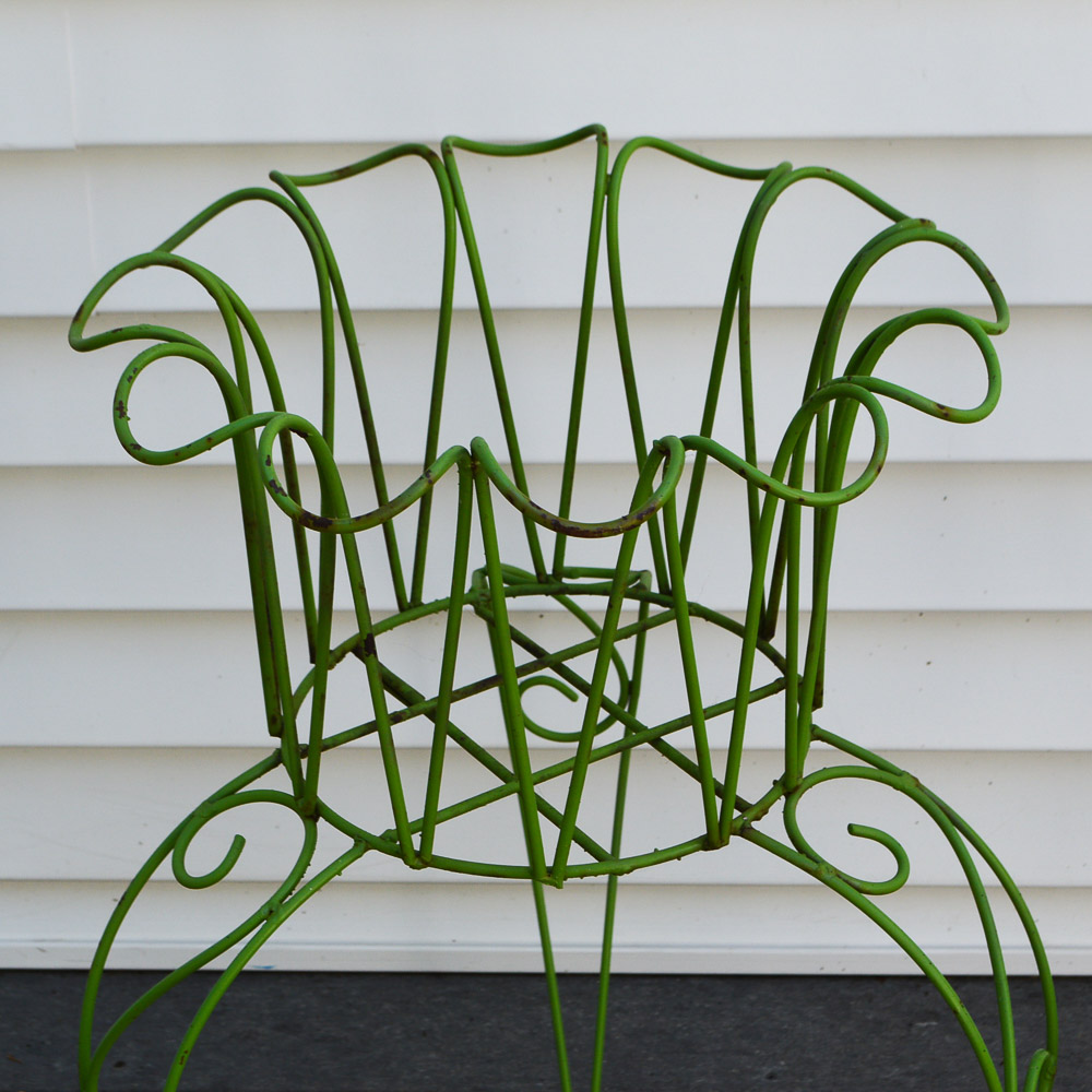 Pair of Green Wire Planters