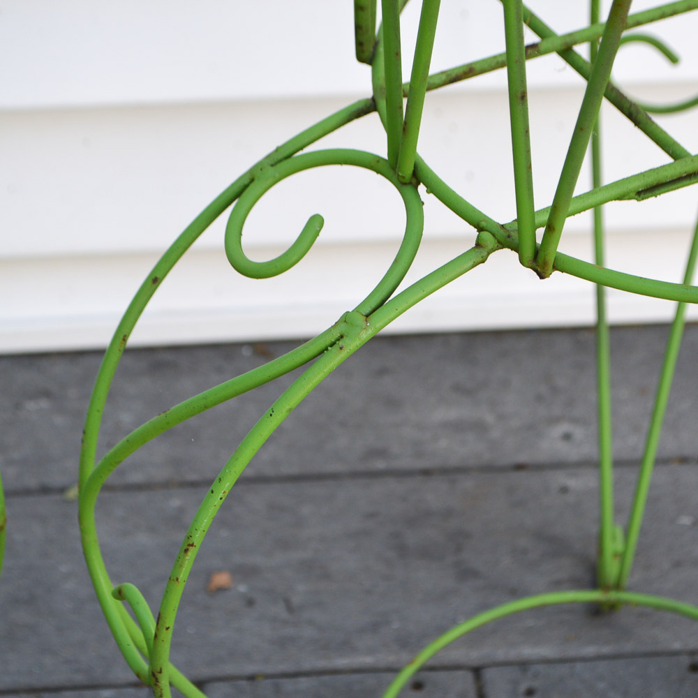 Pair of Green Wire Planters