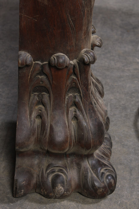 Carved Architectural Salvage with Lion Head Design