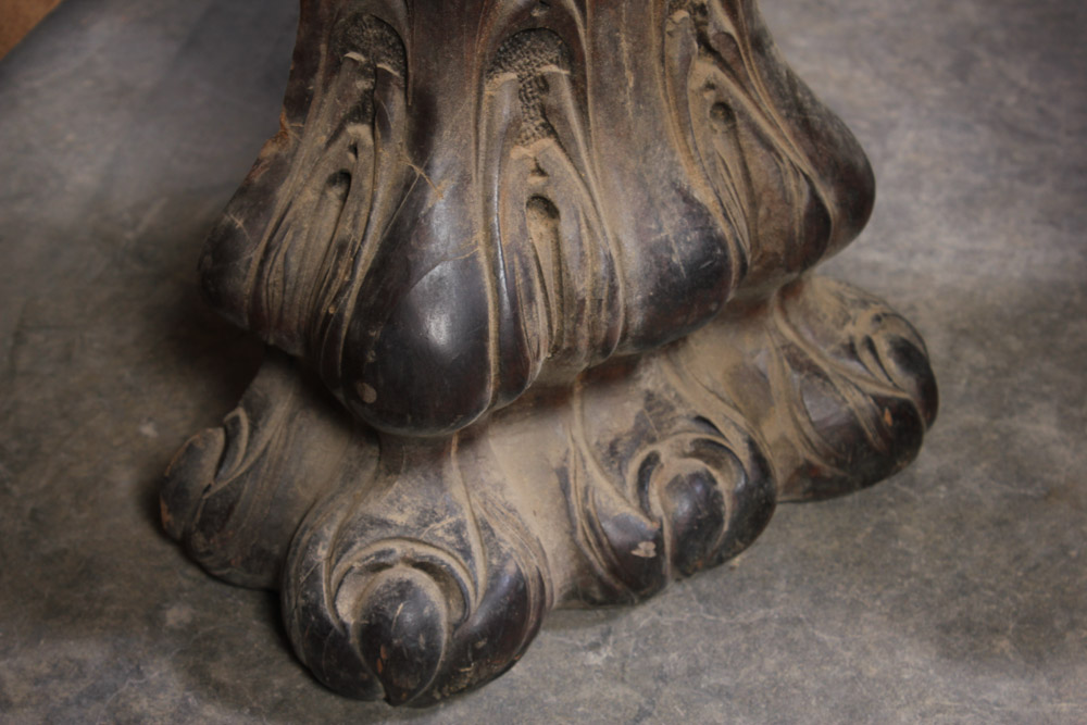 Carved Architectural Salvage with Lion Head Design