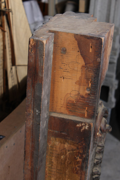 Carved Architectural Salvage with Lion Head Design