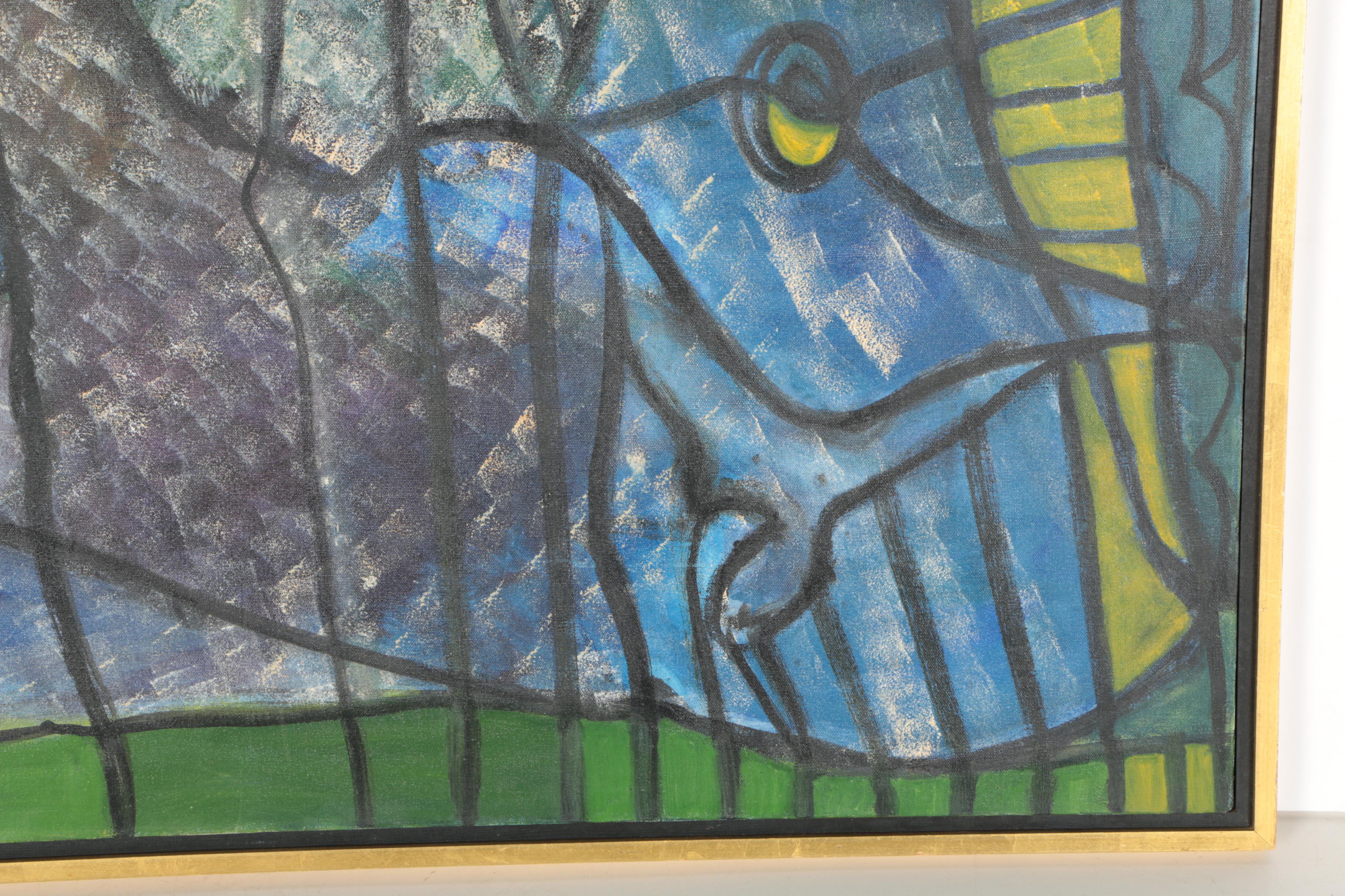 Joan Abelove Oil on Canvas "Girl Washing Her Hair"