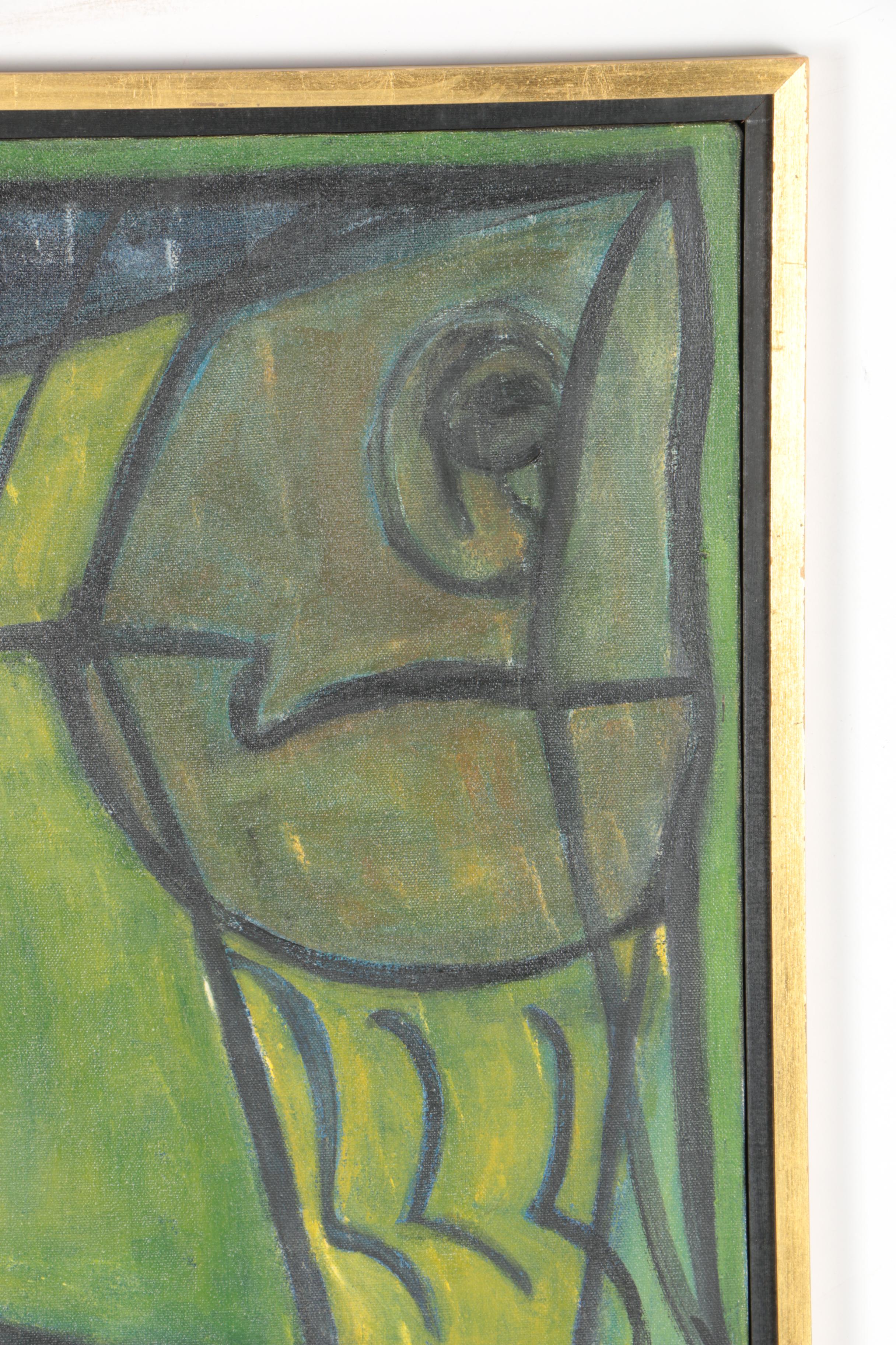 Joan Abelove Oil on Canvas "Girl Washing Her Hair"