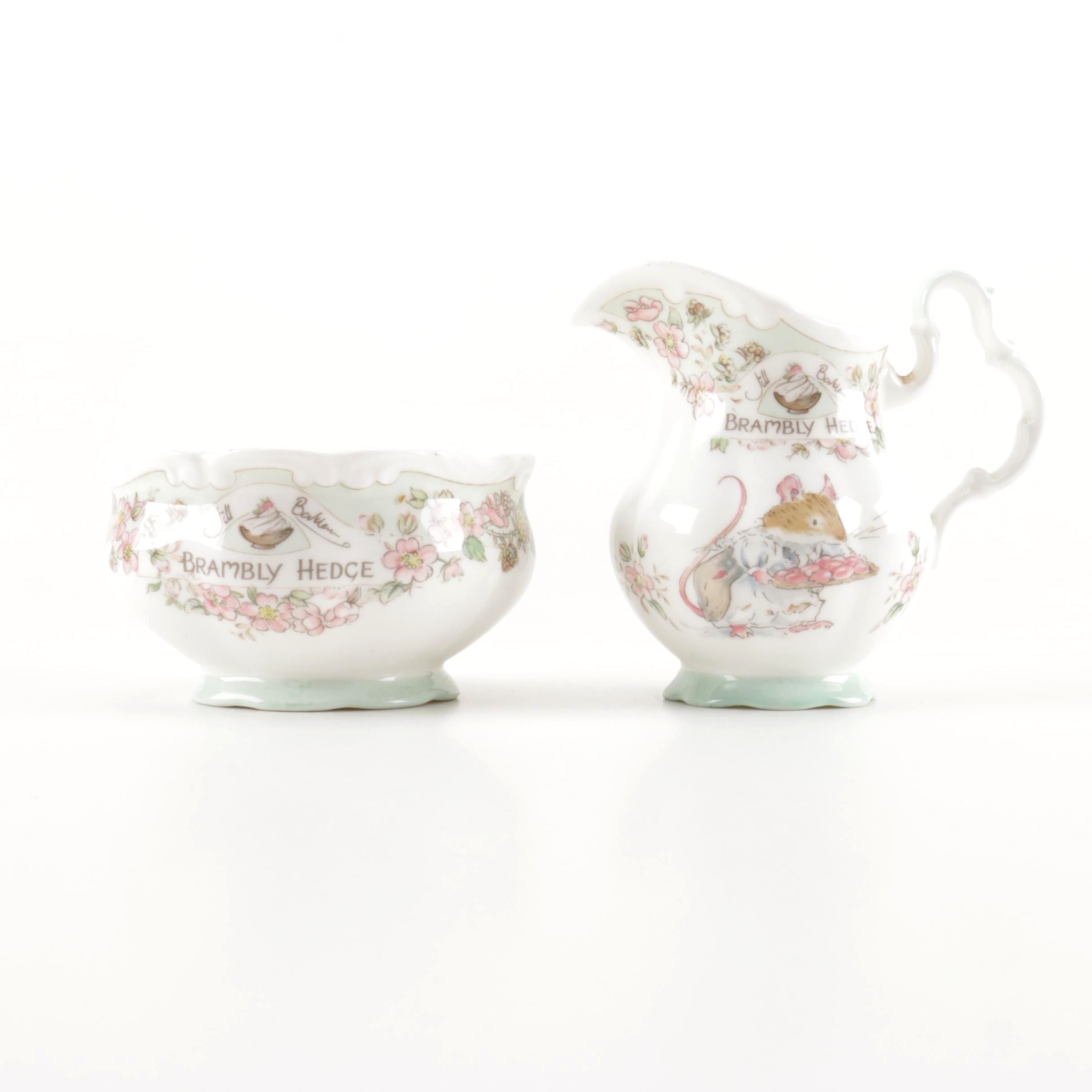 Royal Doulton "Brambly Hedge Tea Service" Creamer and Sugar Bowl