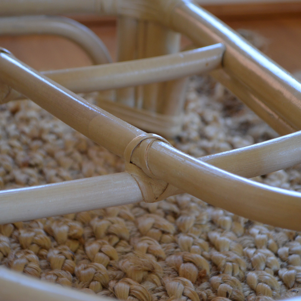 Glass Top Wicker Coffee Table