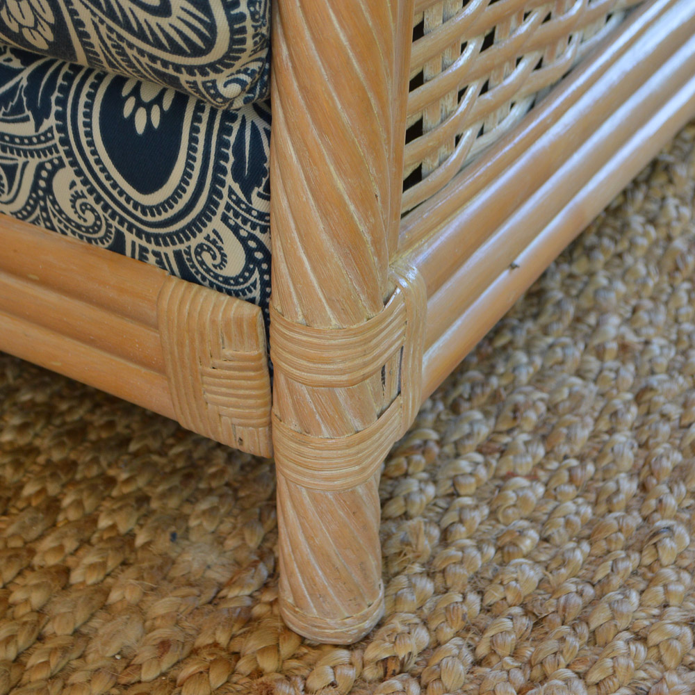 Faux Bamboo and Wicker Loveseat